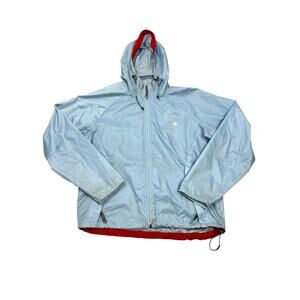 North Face Flyweight Jacket Womens S Light Blue Full Zip Windbreaker Gorpcore